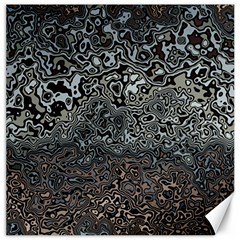 Urban Camouflage Black Grey Brown Canvas 16  X 16  by SpinnyChairDesigns