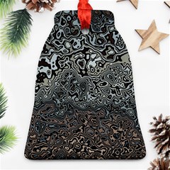 Urban Camouflage Black Grey Brown Ornament (bell) by SpinnyChairDesigns