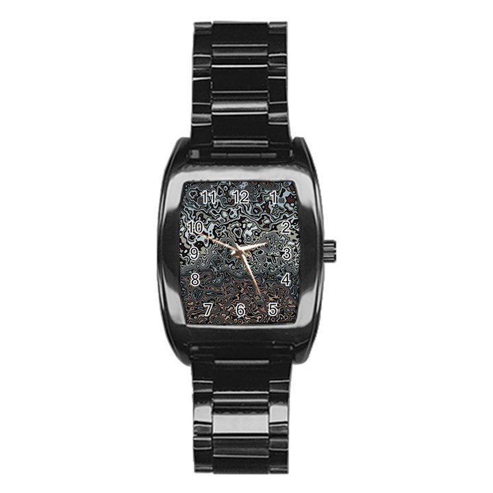 Urban Camouflage Black Grey Brown Stainless Steel Barrel Watch