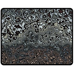 Urban Camouflage Black Grey Brown Double Sided Fleece Blanket (medium)  by SpinnyChairDesigns