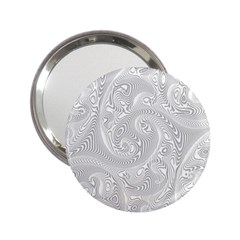 White Abstract Paisley Pattern 2 25  Handbag Mirrors by SpinnyChairDesigns