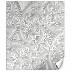 White Abstract Paisley Pattern Canvas 20  X 24  by SpinnyChairDesigns