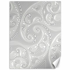 White Abstract Paisley Pattern Canvas 36  X 48  by SpinnyChairDesigns