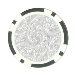 White Abstract Paisley Pattern Poker Chip Card Guard (10 Pack) by SpinnyChairDesigns