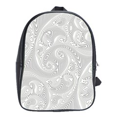 White Abstract Paisley Pattern School Bag (large) by SpinnyChairDesigns