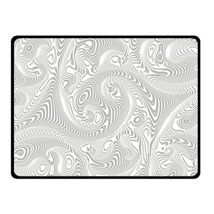 White Abstract Paisley Pattern Fleece Blanket (Small)