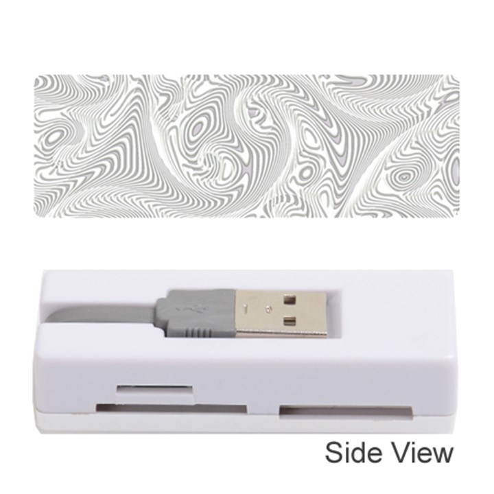 White Abstract Paisley Pattern Memory Card Reader (Stick)