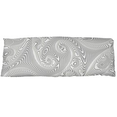 White Abstract Paisley Pattern Body Pillow Case (dakimakura) by SpinnyChairDesigns