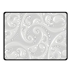 White Abstract Paisley Pattern Double Sided Fleece Blanket (small)  by SpinnyChairDesigns