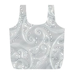 White Abstract Paisley Pattern Full Print Recycle Bag (l) by SpinnyChairDesigns