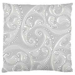 White Abstract Paisley Pattern Standard Flano Cushion Case (two Sides) by SpinnyChairDesigns