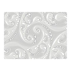 White Abstract Paisley Pattern Double Sided Flano Blanket (mini)  by SpinnyChairDesigns