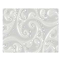 White Abstract Paisley Pattern Double Sided Flano Blanket (large)  by SpinnyChairDesigns