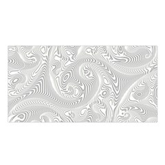 White Abstract Paisley Pattern Satin Shawl by SpinnyChairDesigns