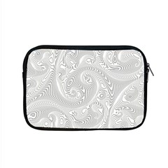 White Abstract Paisley Pattern Apple Macbook Pro 15  Zipper Case by SpinnyChairDesigns