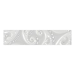 White Abstract Paisley Pattern Velvet Scrunchie by SpinnyChairDesigns