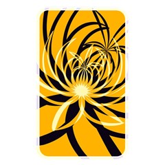 Black Yellow Abstract Floral Pattern Memory Card Reader (rectangular) by SpinnyChairDesigns