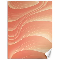 Coral Peach Swoosh Canvas 12  X 16  by SpinnyChairDesigns