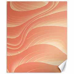 Coral Peach Swoosh Canvas 20  X 24  by SpinnyChairDesigns