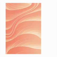 Coral Peach Swoosh Small Garden Flag (two Sides) by SpinnyChairDesigns