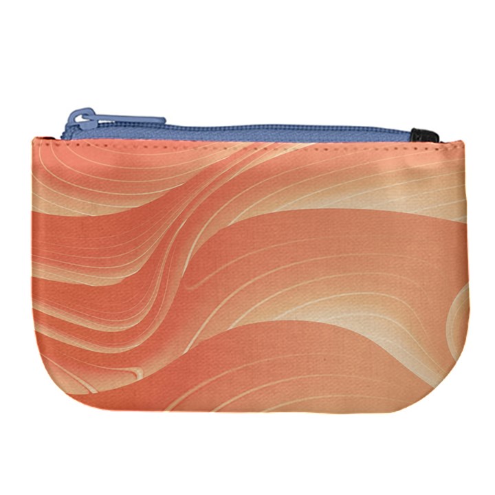 Coral Peach Swoosh Large Coin Purse