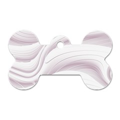 Pale Pink And White Swoosh Dog Tag Bone (one Side) by SpinnyChairDesigns