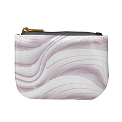 Pale Pink And White Swoosh Mini Coin Purse by SpinnyChairDesigns