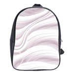 Pale Pink and White Swoosh School Bag (Large) Front