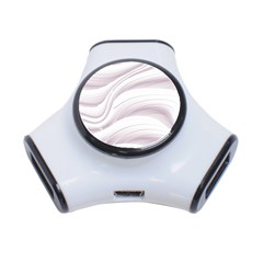 Pale Pink And White Swoosh 3-port Usb Hub by SpinnyChairDesigns