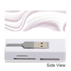 Pale Pink And White Swoosh Memory Card Reader (stick) by SpinnyChairDesigns