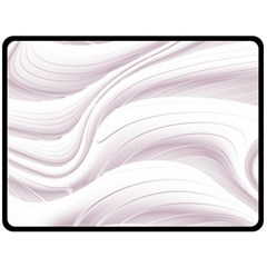 Pale Pink And White Swoosh Double Sided Fleece Blanket (large)  by SpinnyChairDesigns