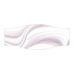 Pale Pink And White Swoosh Stretchable Headband by SpinnyChairDesigns