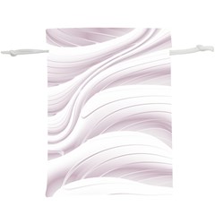 Pale Pink And White Swoosh  Lightweight Drawstring Pouch (xl) by SpinnyChairDesigns