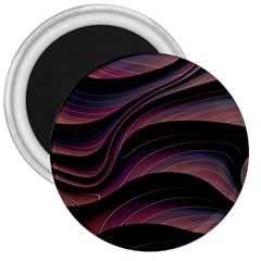 Dark Purple and Black Swoosh 3  Magnets