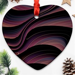 Dark Purple and Black Swoosh Ornament (Heart)