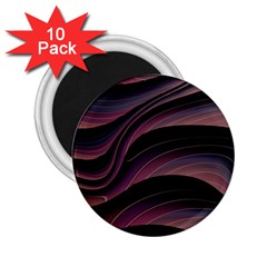 Dark Purple and Black Swoosh 2.25  Magnets (10 pack) 