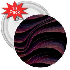 Dark Purple and Black Swoosh 3  Buttons (10 pack) 