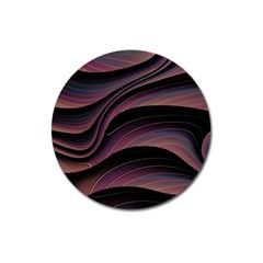 Dark Purple and Black Swoosh Magnet 3  (Round)