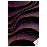 Dark Purple and Black Swoosh Canvas 12  x 18  11.88 x17.36  Canvas - 1