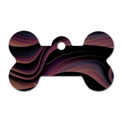 Dark Purple and Black Swoosh Dog Tag Bone (Two Sides)