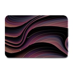 Dark Purple And Black Swoosh Plate Mats by SpinnyChairDesigns