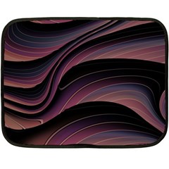 Dark Purple and Black Swoosh Fleece Blanket (Mini)