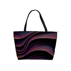 Dark Purple and Black Swoosh Classic Shoulder Handbag