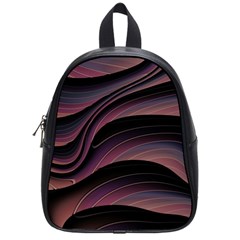 Dark Purple And Black Swoosh School Bag (small) by SpinnyChairDesigns