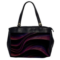 Dark Purple and Black Swoosh Oversize Office Handbag