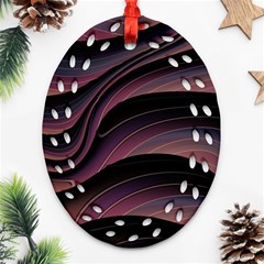 Dark Purple and Black Swoosh Ornament (Oval Filigree)