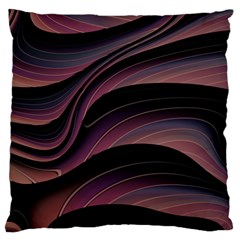 Dark Purple and Black Swoosh Large Cushion Case (Two Sides)