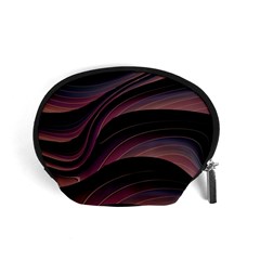 Dark Purple And Black Swoosh Accessory Pouch (small) by SpinnyChairDesigns