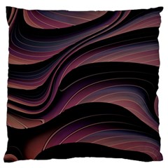 Dark Purple And Black Swoosh Standard Flano Cushion Case (two Sides) by SpinnyChairDesigns