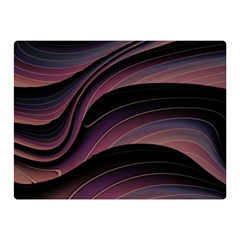 Dark Purple And Black Swoosh Double Sided Flano Blanket (mini)  by SpinnyChairDesigns